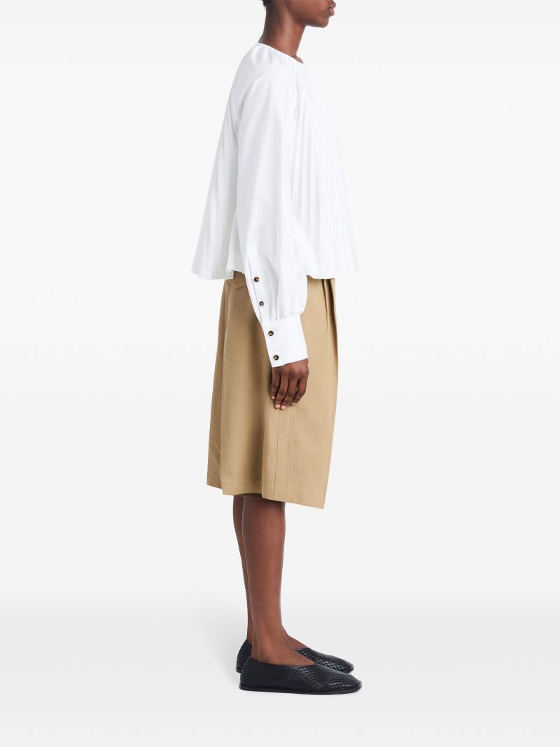 White Monica Pleated Blouse