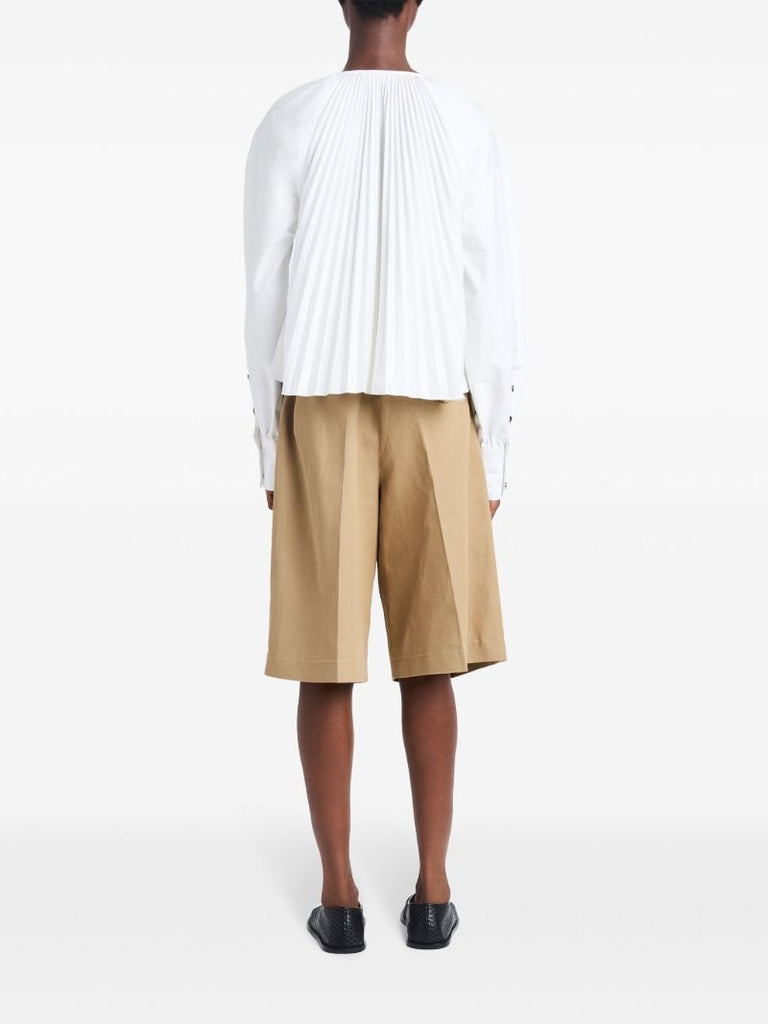 White Monica Pleated Blouse