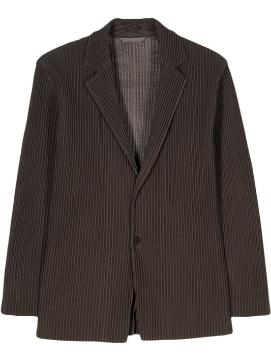 Brown Tailored Pleats 1 Blazer