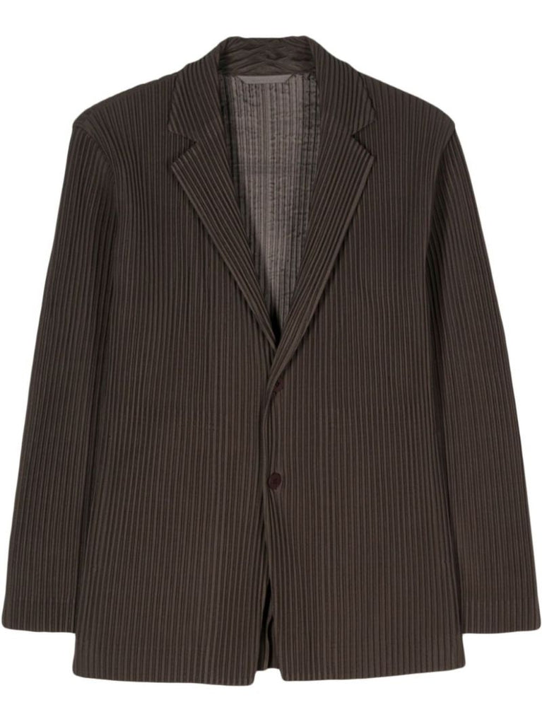Brown Tailored Pleats 1 Blazer