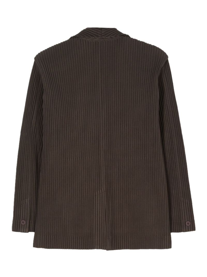 Brown Tailored Pleats 1 Blazer