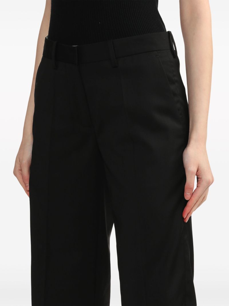 Black Pleat-detail Tailored Shorts