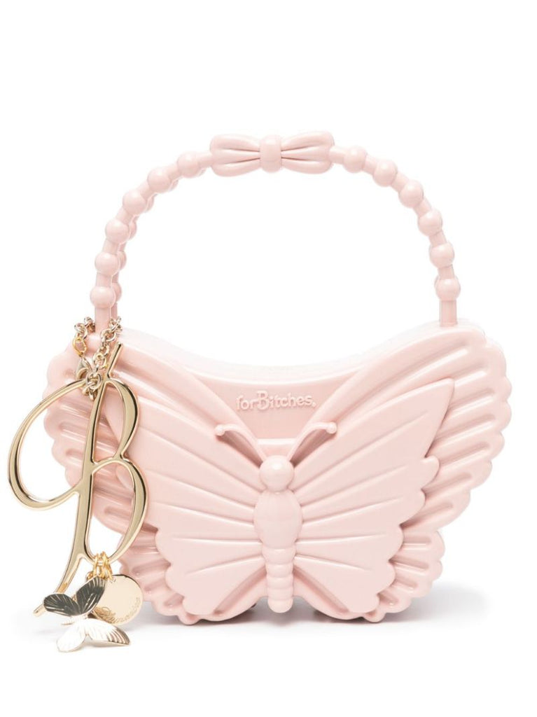 X Forbitches Pink Butterfly-shaped Tote Bag