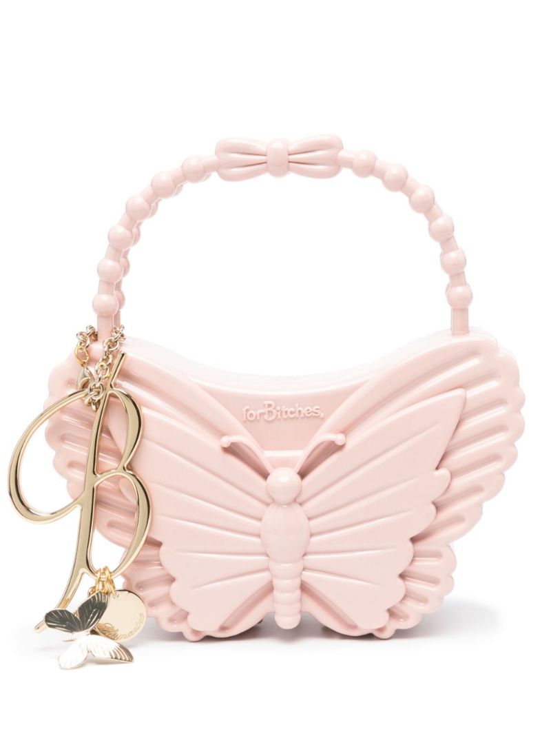 X Forbitches Pink Butterfly-shaped Tote Bag