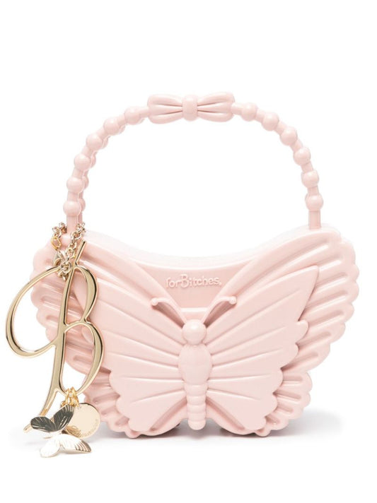 X Forbitches Pink Butterfly-shaped Tote Bag