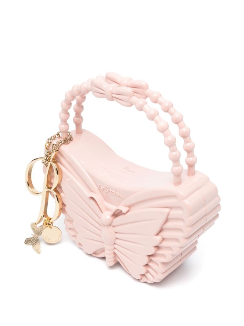 X Forbitches Pink Butterfly-shaped Tote Bag