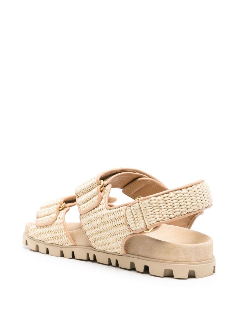 Neutral Raffia-effect Sandals