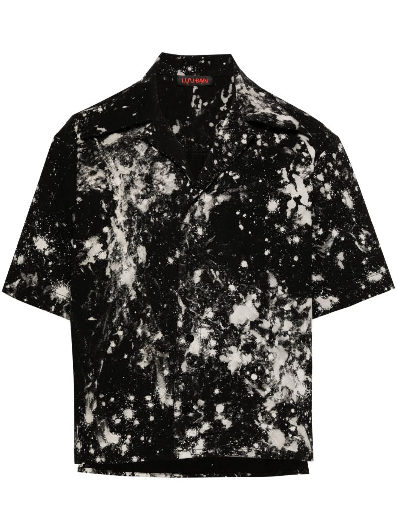 Black Bleached Cotton Shirt