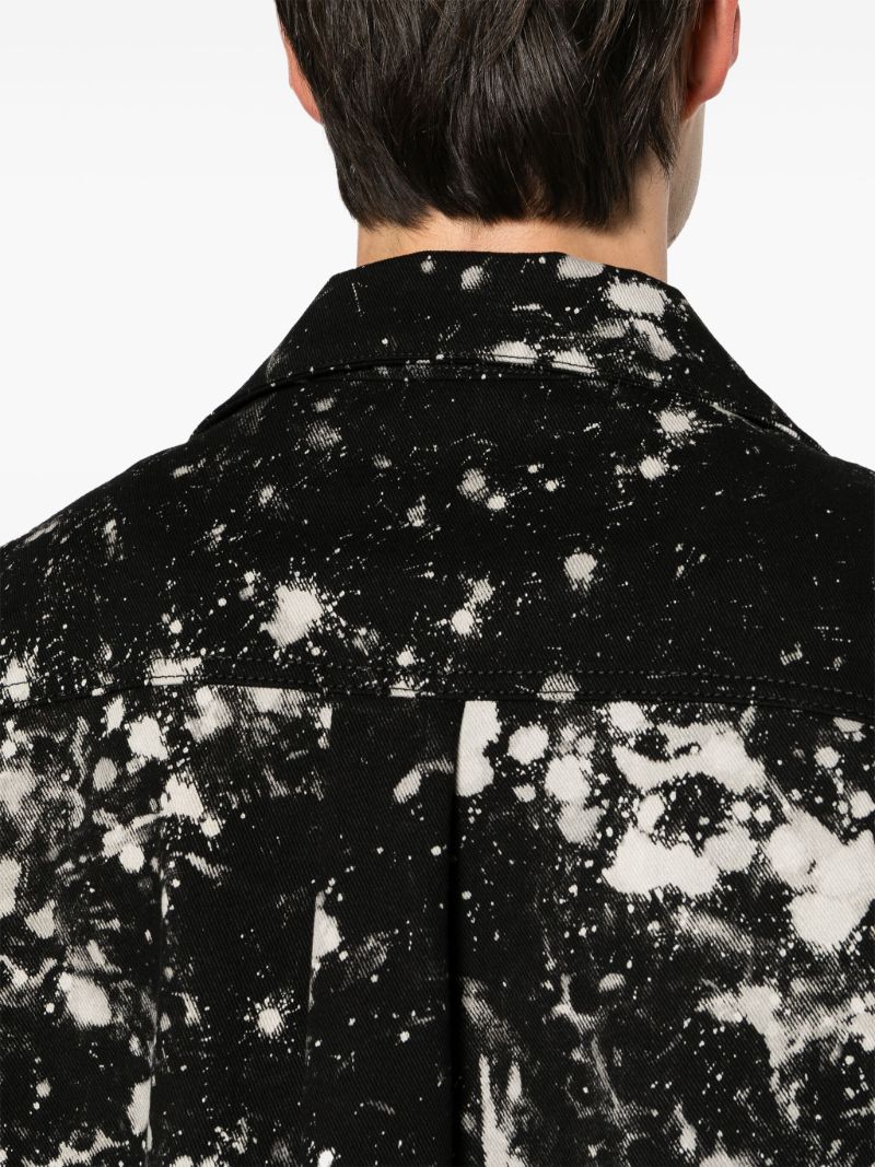 Black Bleached Cotton Shirt