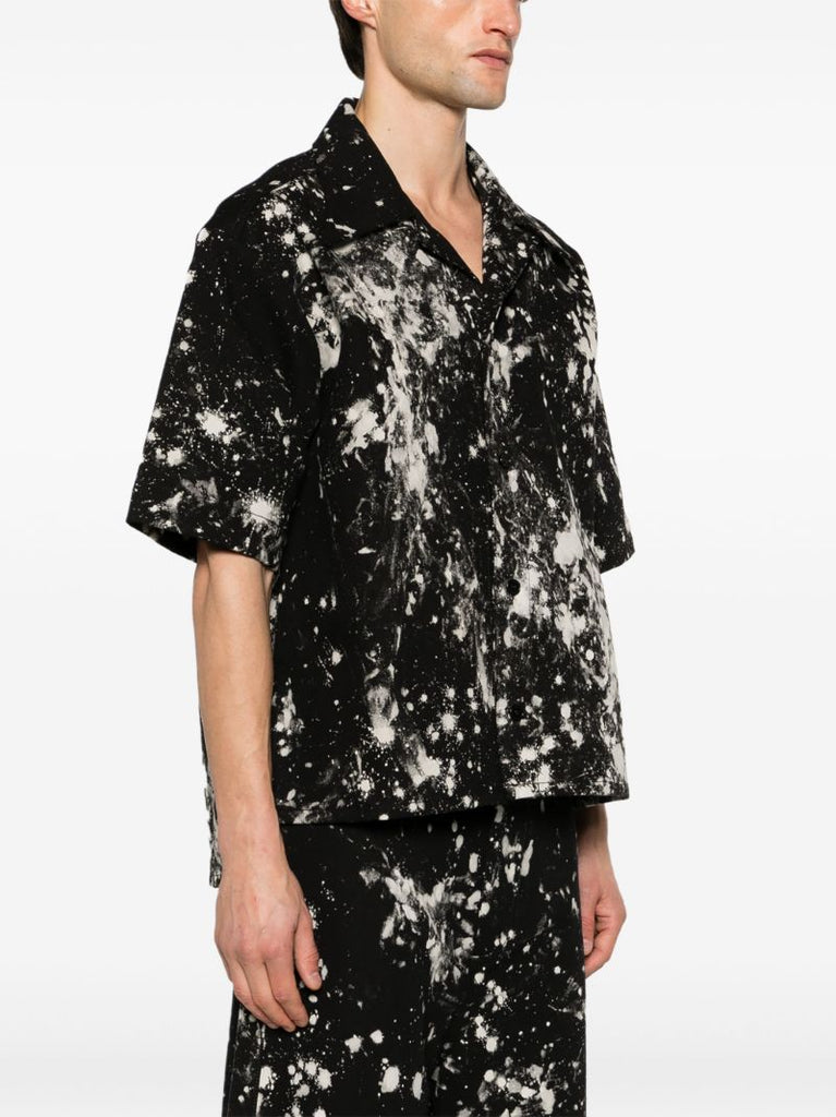 Black Bleached Cotton Shirt