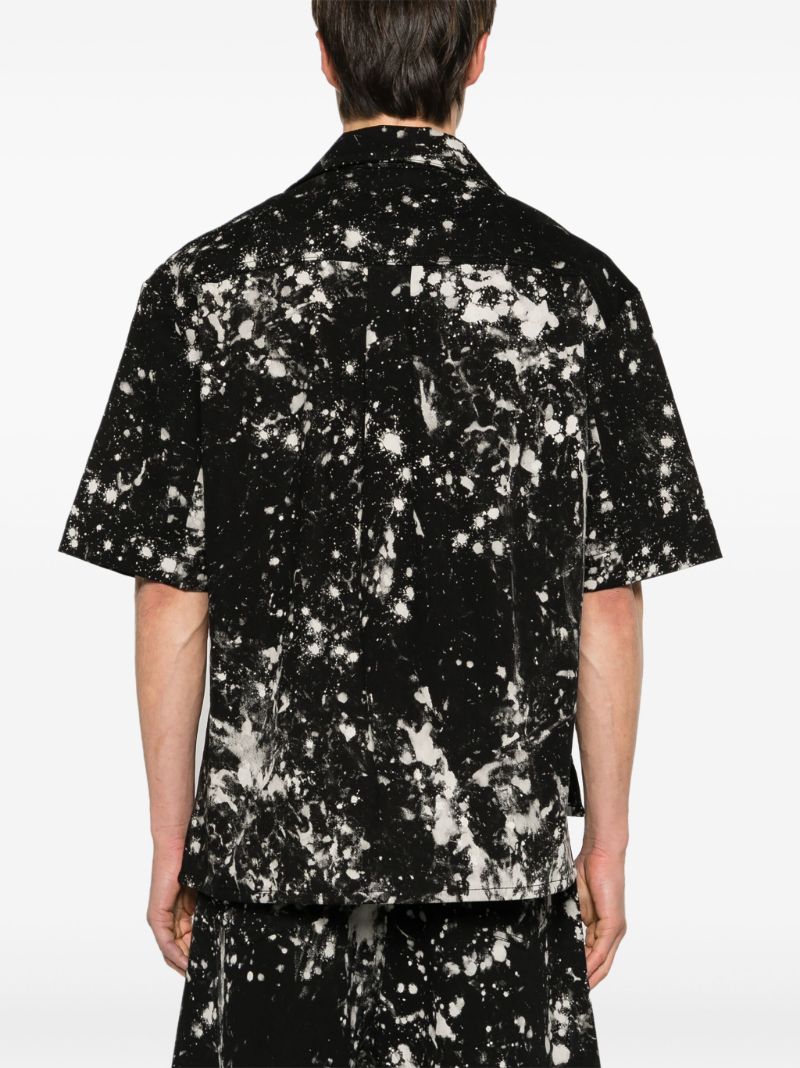 Black Bleached Cotton Shirt