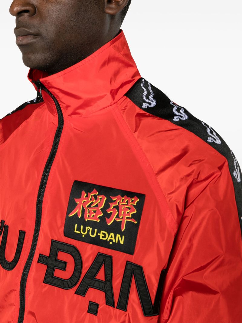 Red L-d Colour-block Windbreaker