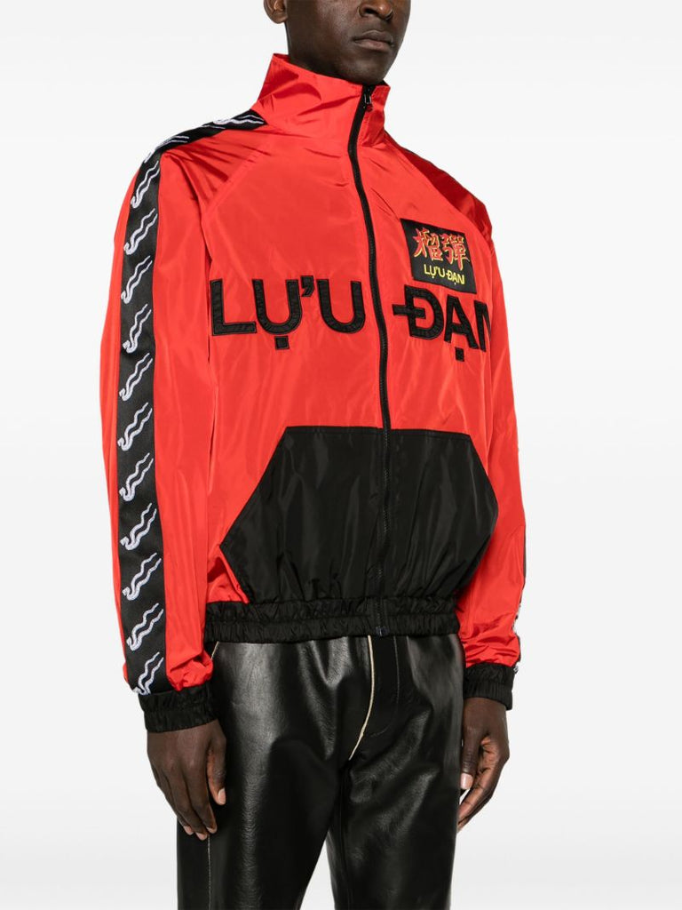 Red L-d Colour-block Windbreaker