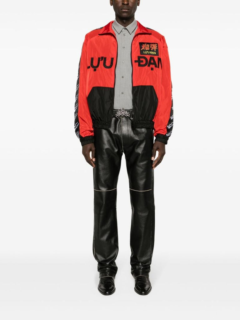 Red L-d Colour-block Windbreaker