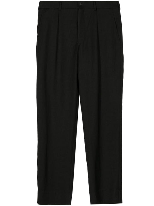 Black Straight-leg Tailored Trousers
