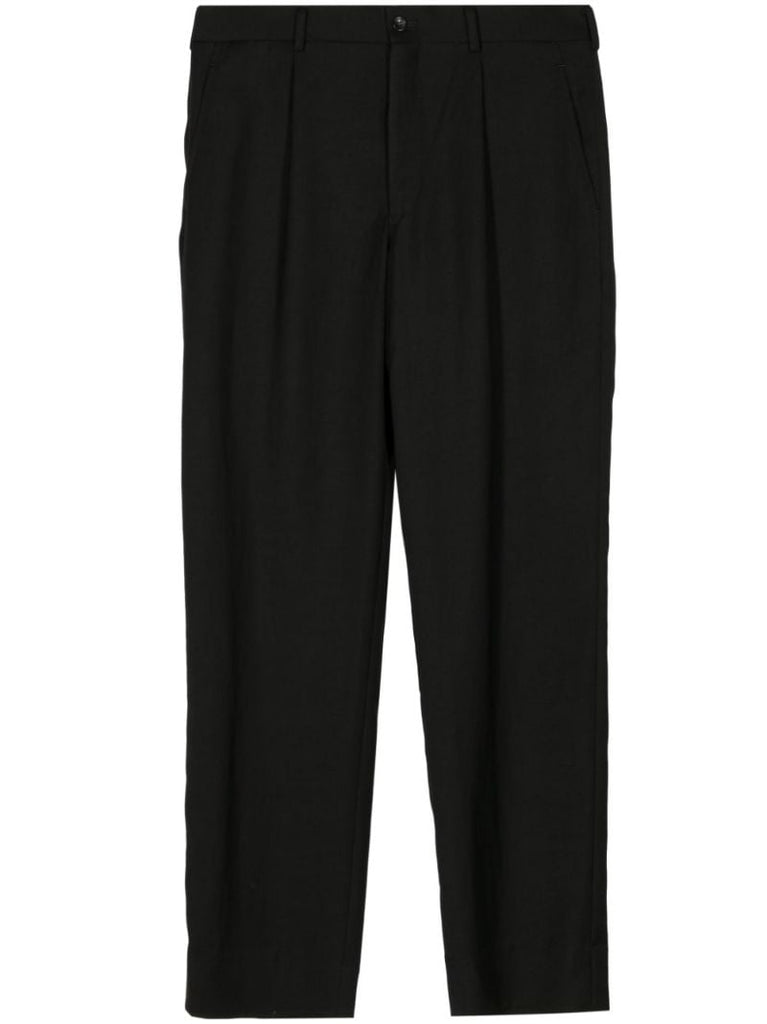 Black Straight-leg Tailored Trousers