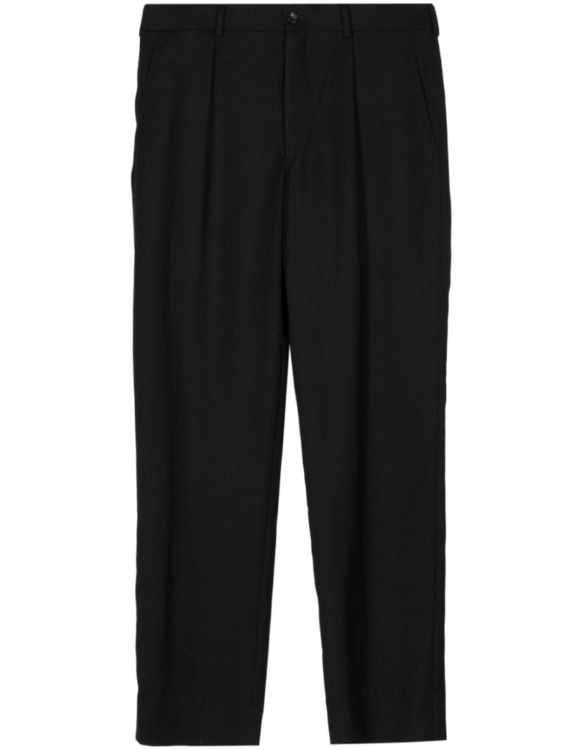 Black Straight-leg Tailored Trousers