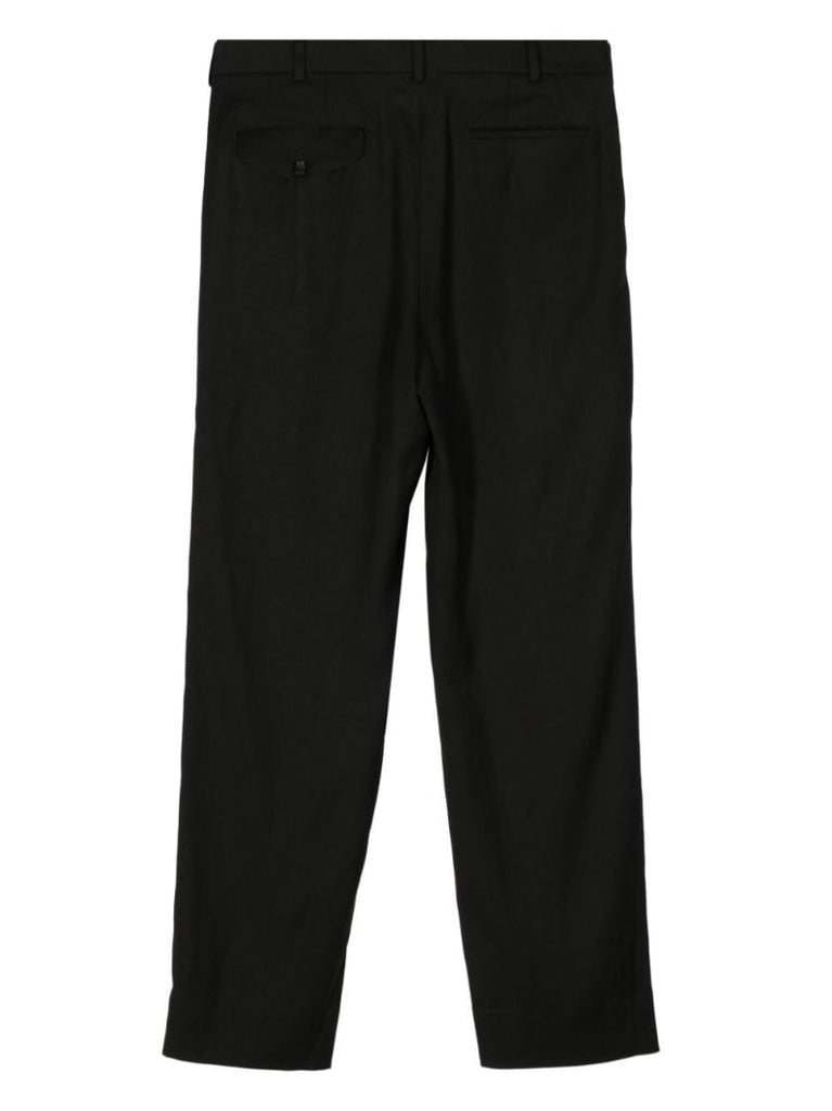 Black Straight-leg Tailored Trousers