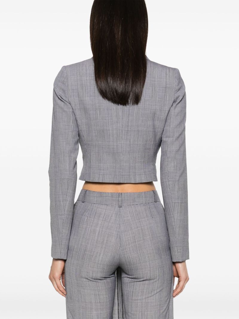 Checked Cropped Jacket