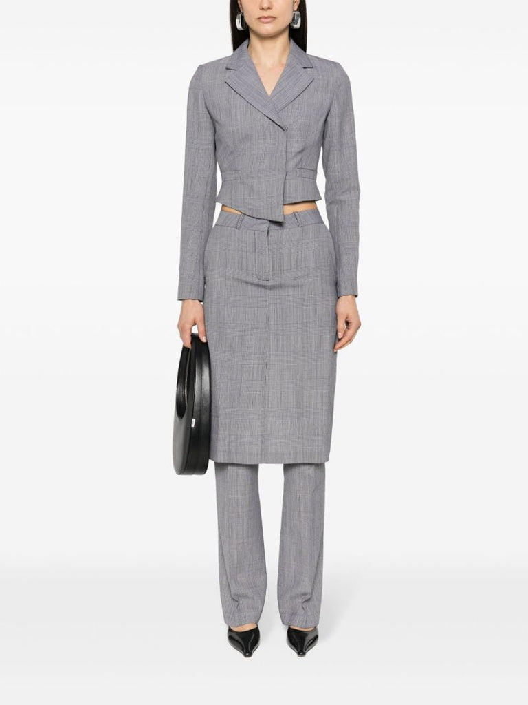 Checked Cropped Jacket