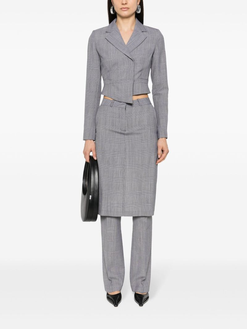 Checked Cropped Jacket