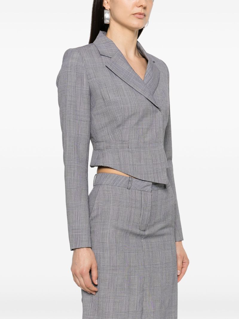 Checked Cropped Jacket