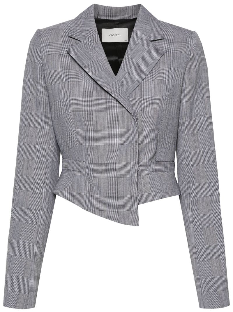 Checked Cropped Jacket