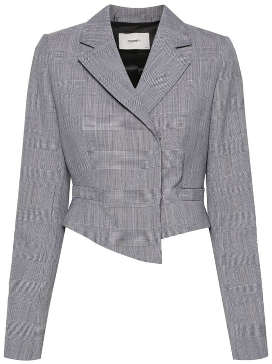 Checked Cropped Jacket