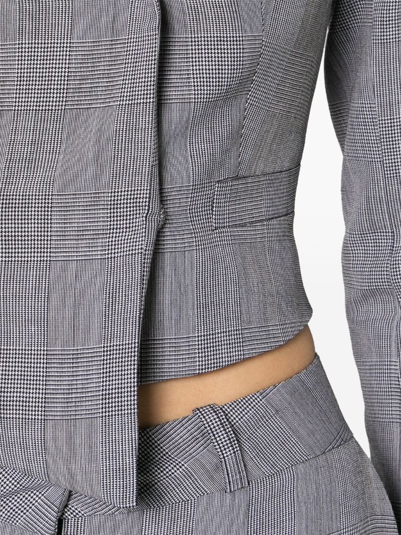 Checked Cropped Jacket