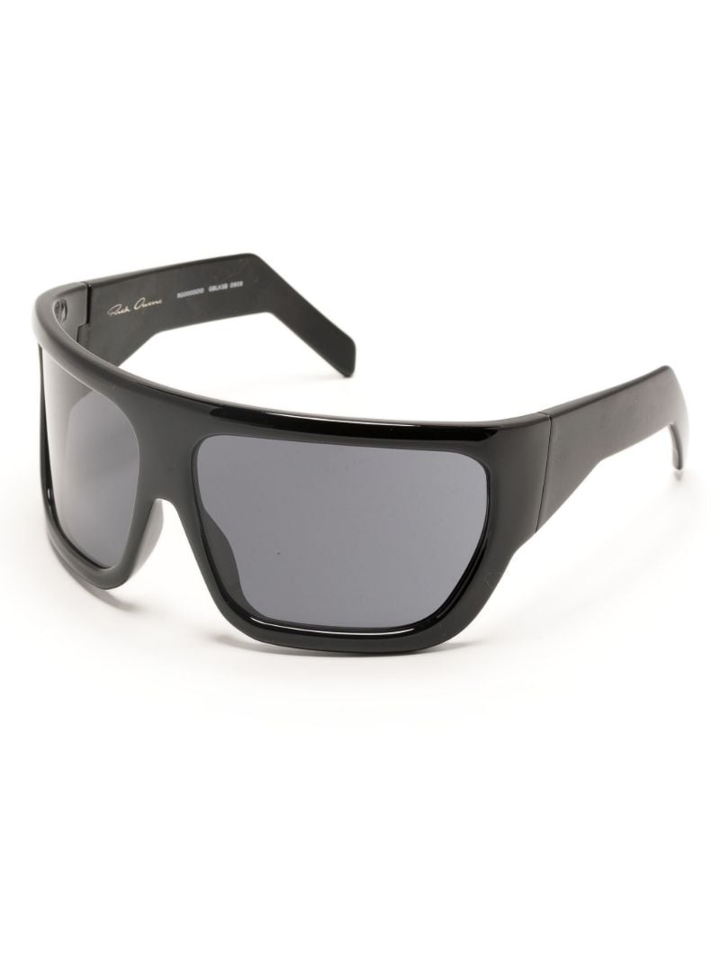 Black Davis Wraparound-frame Sunglasses