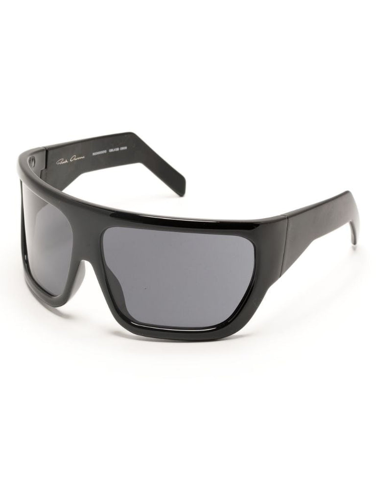 Black Davis Wraparound-frame Sunglasses