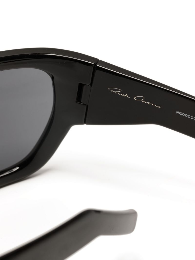 Black Davis Wraparound-frame Sunglasses