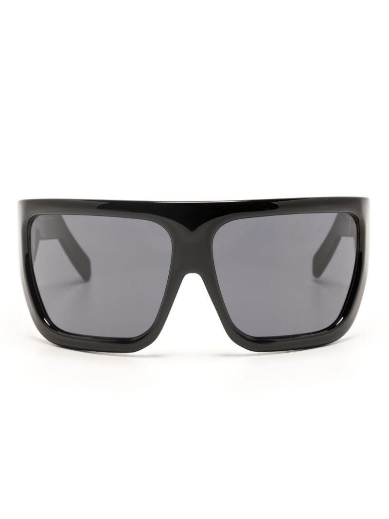 Black Davis Wraparound-frame Sunglasses