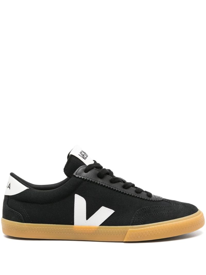 Black Volley Lace-up Sneakers