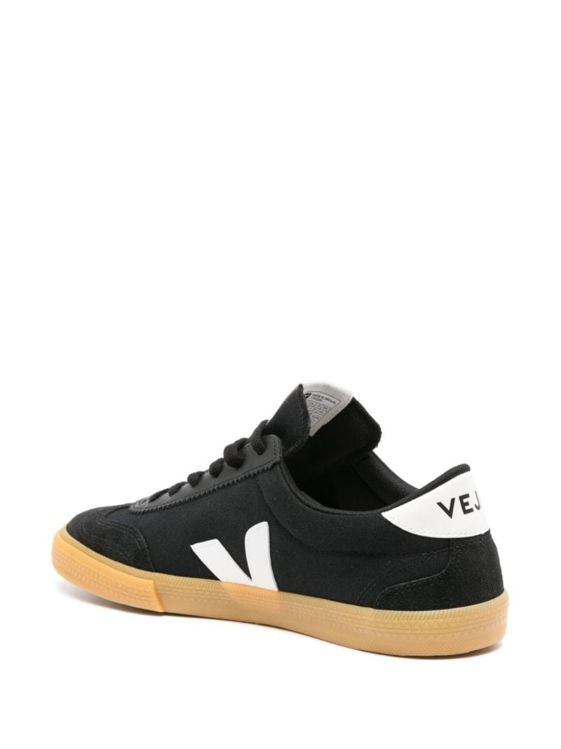Black Volley Lace-up Sneakers