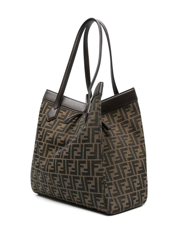 Brown Large Origami Leather Tote Bag