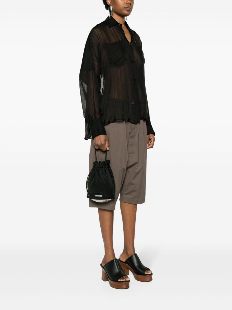 Black Dome Mini Bucket Bag