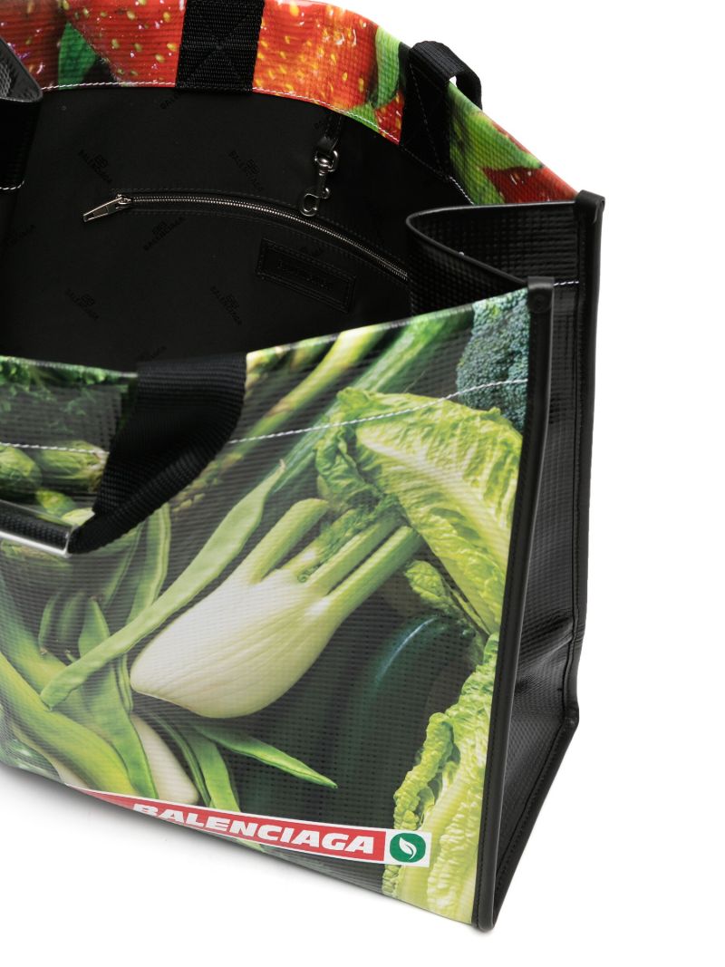 Multicolour Strawberry Print Two-way Tote Bag