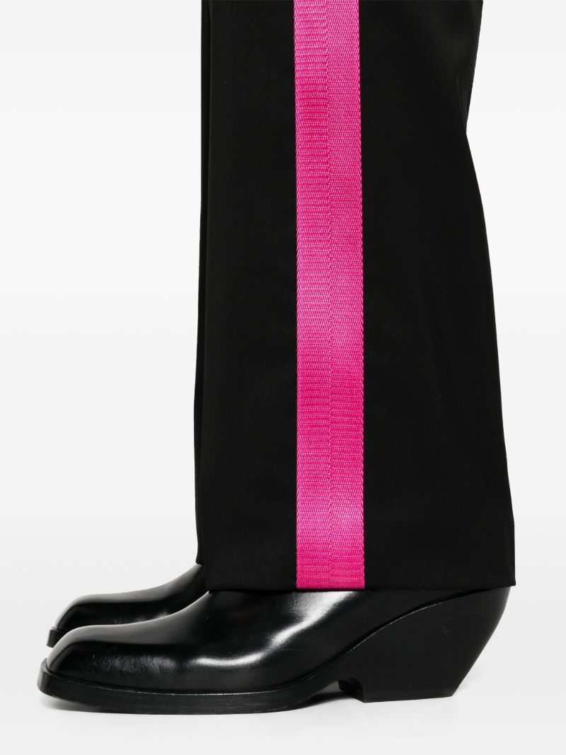 Black Seatbelt Tailored Trousers