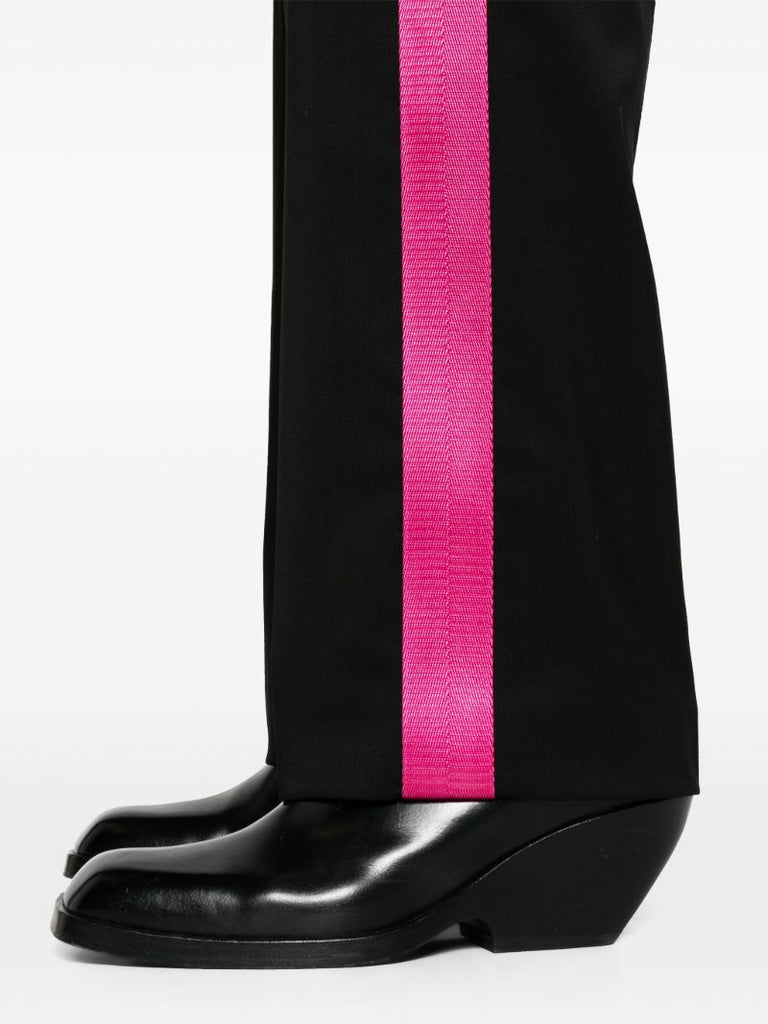 Black Seatbelt Tailored Trousers