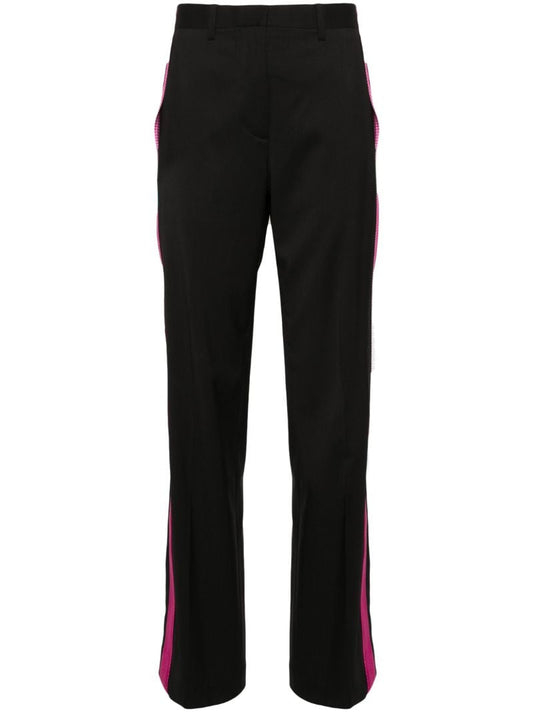 Black Seatbelt Tailored Trousers