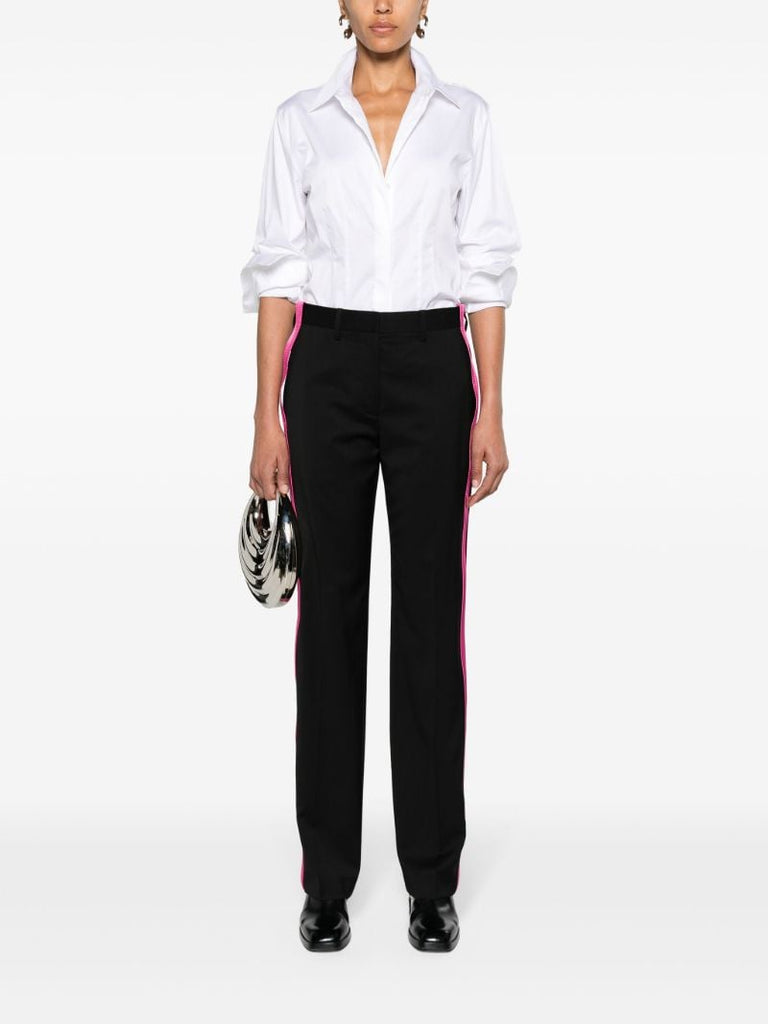 Black Seatbelt Tailored Trousers