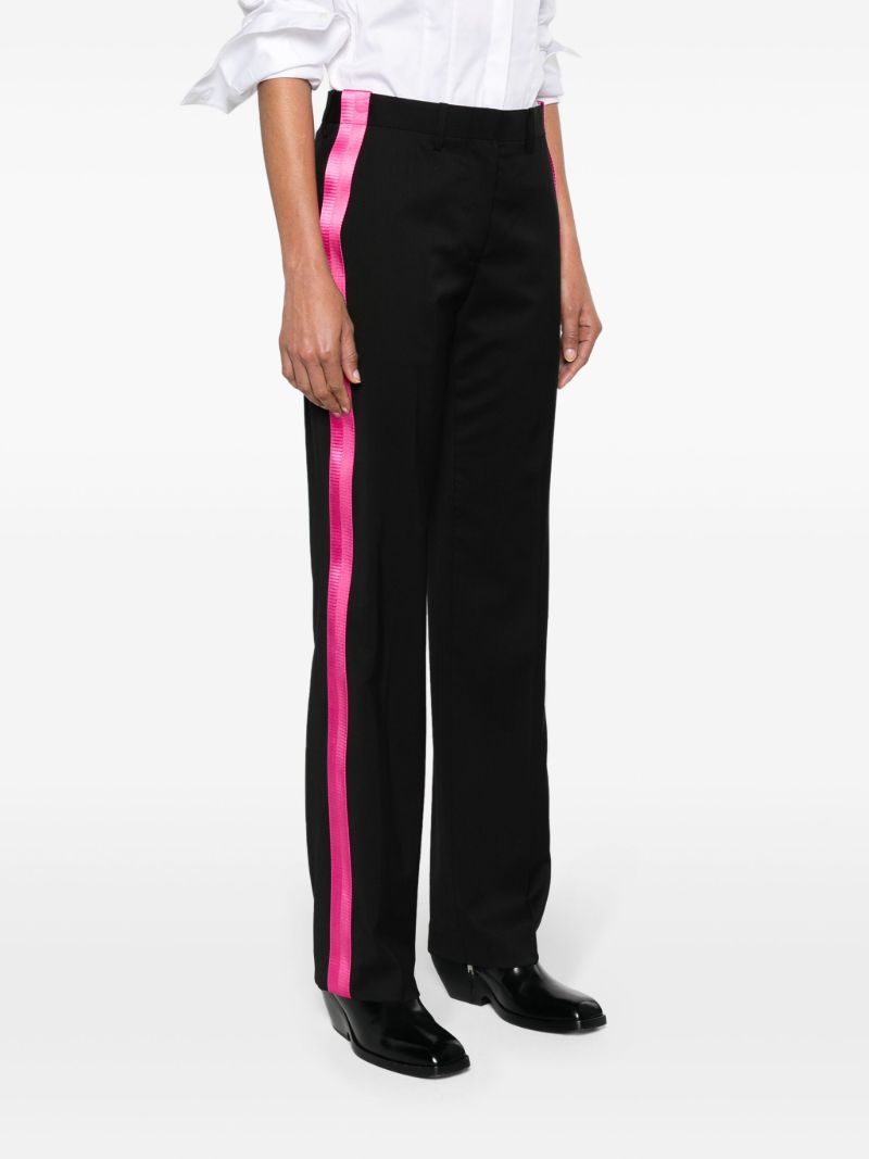 Black Seatbelt Tailored Trousers