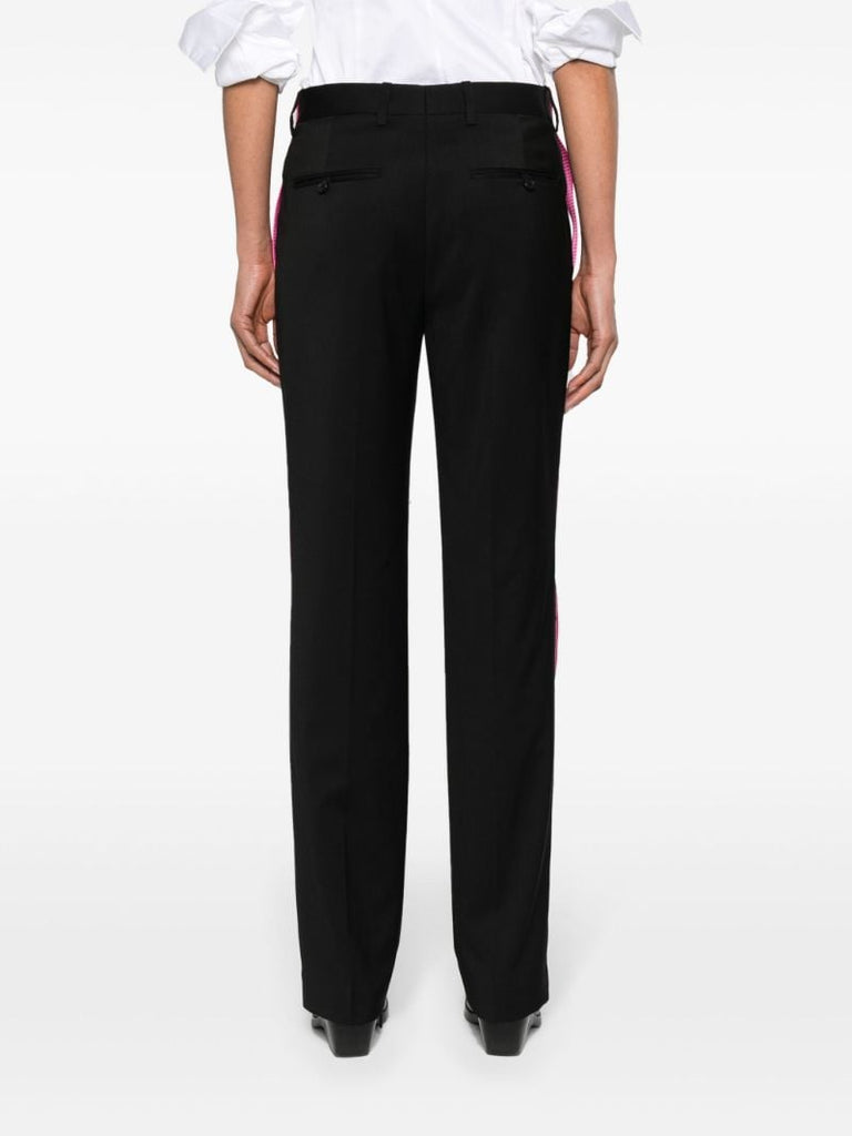 Black Seatbelt Tailored Trousers