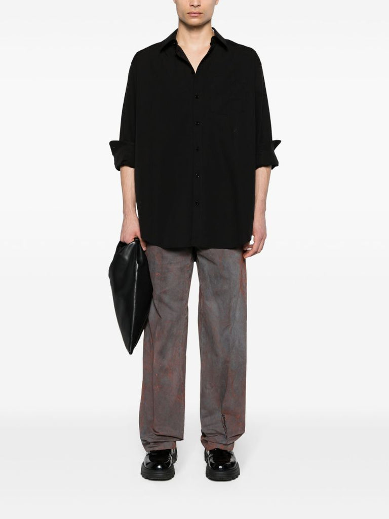 Black Long-sleeve Cotton Shirt