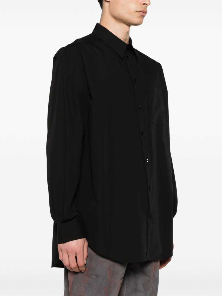 Black Long-sleeve Cotton Shirt