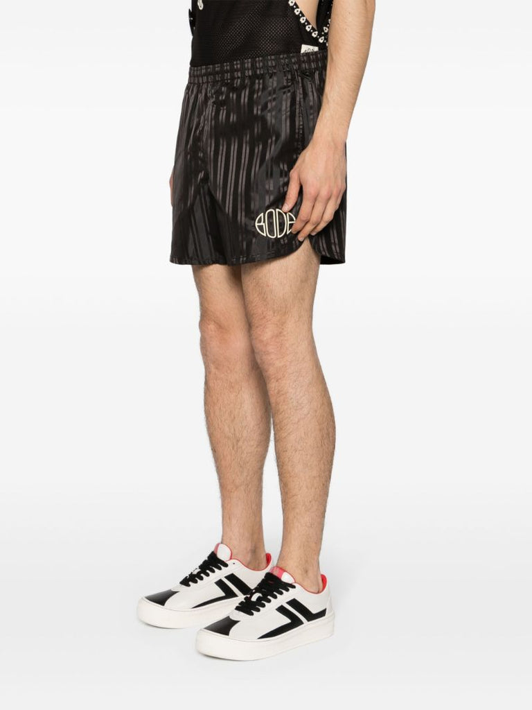 Shadow Brown Striped Shorts