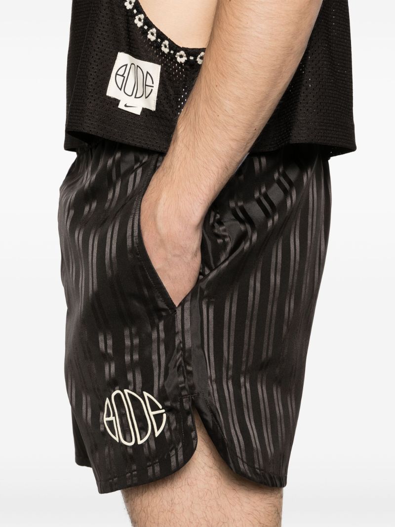 Shadow Brown Striped Shorts