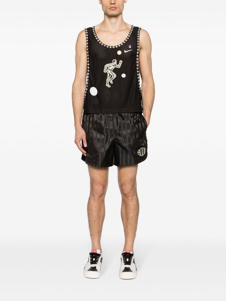 Shadow Brown Striped Shorts