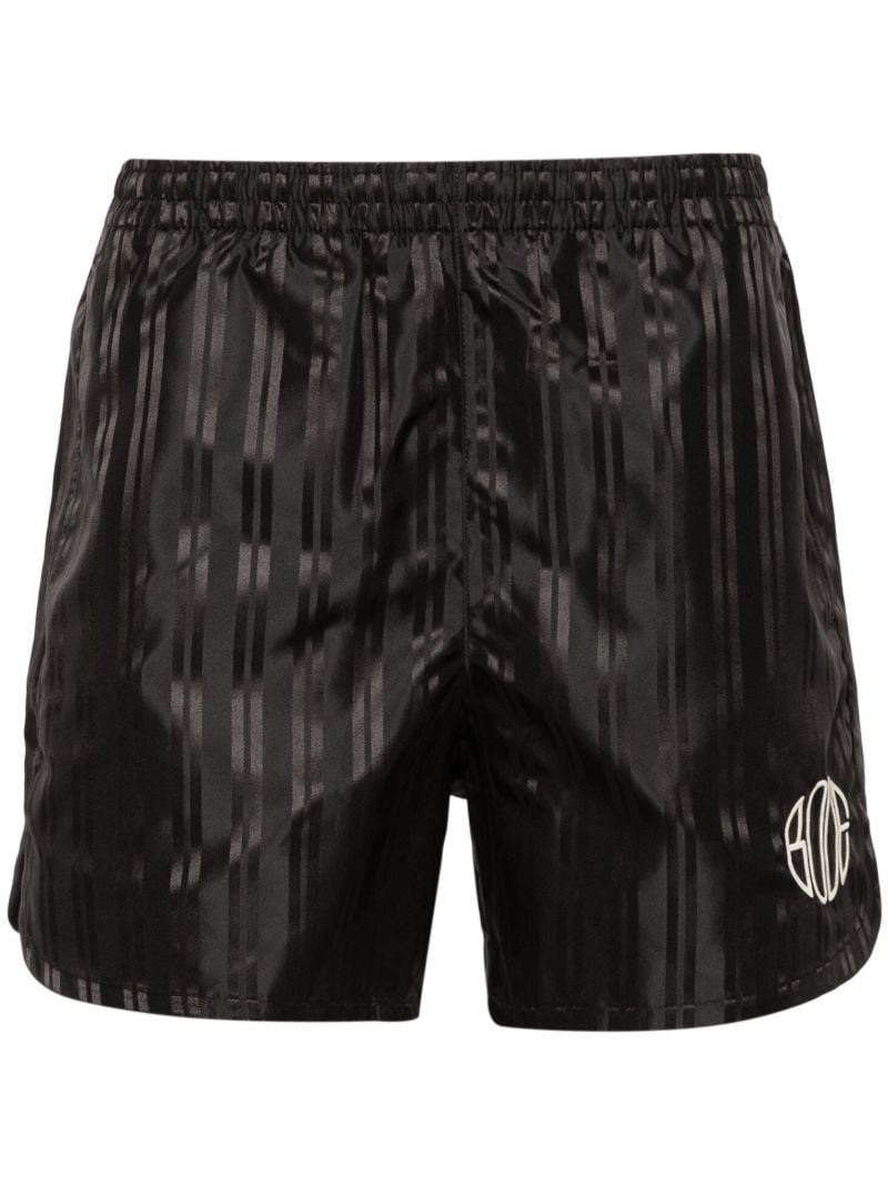 Shadow Brown Striped Shorts